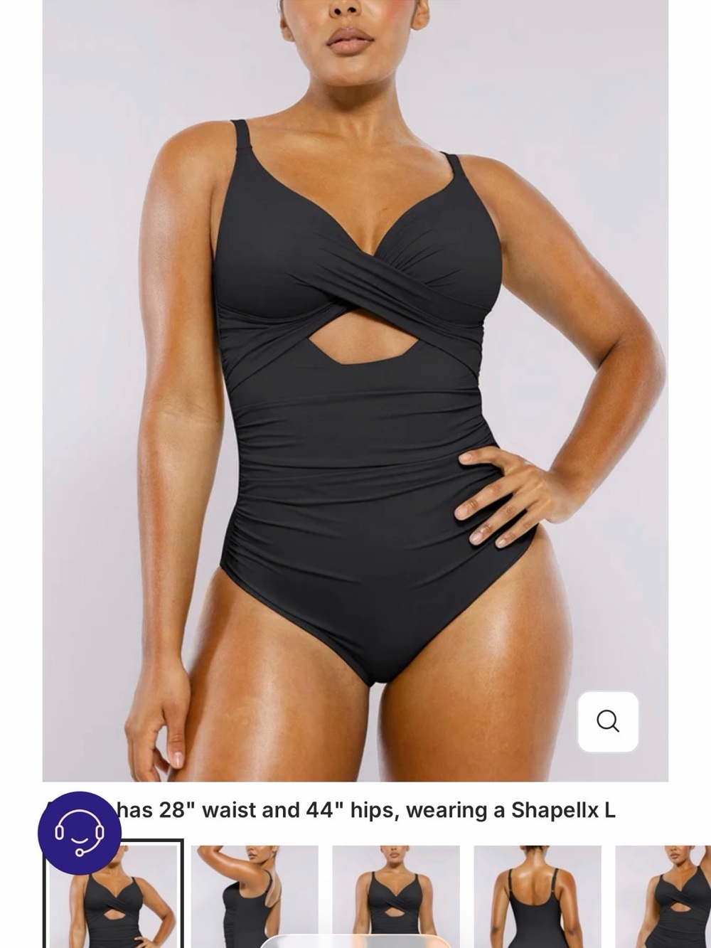 Black one piece shapellx Swimsuit